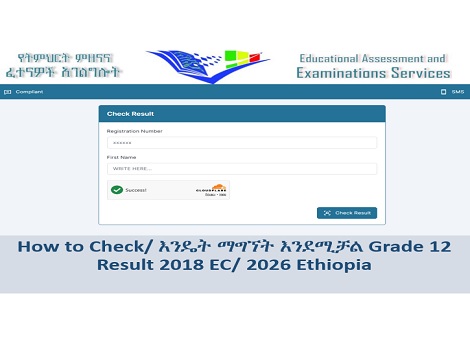 How to Check Grade 12 Entrance Results 2018 - 2026 Ethiopia