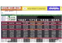 Goa State Rajshree Rakhi Bumper Lottery Result 7-9-2026